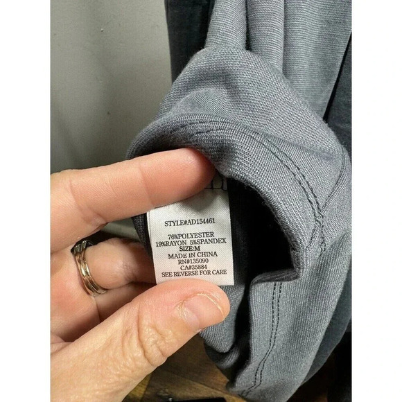 Altar’d State Size M Mini Fit Flare Dress Long Sleeve CUTOUT BACK Light Gray - Picture 8 of 11